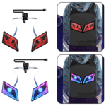 App control programmable winking eye led display screen panel led eagle eye blinking screen for backpack bags cars clothes