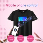 LED T Shirt Display Screen Smart APP Programmable Scrolling Message Led t Shirts and Light up Clothing Mini Flexible Panel